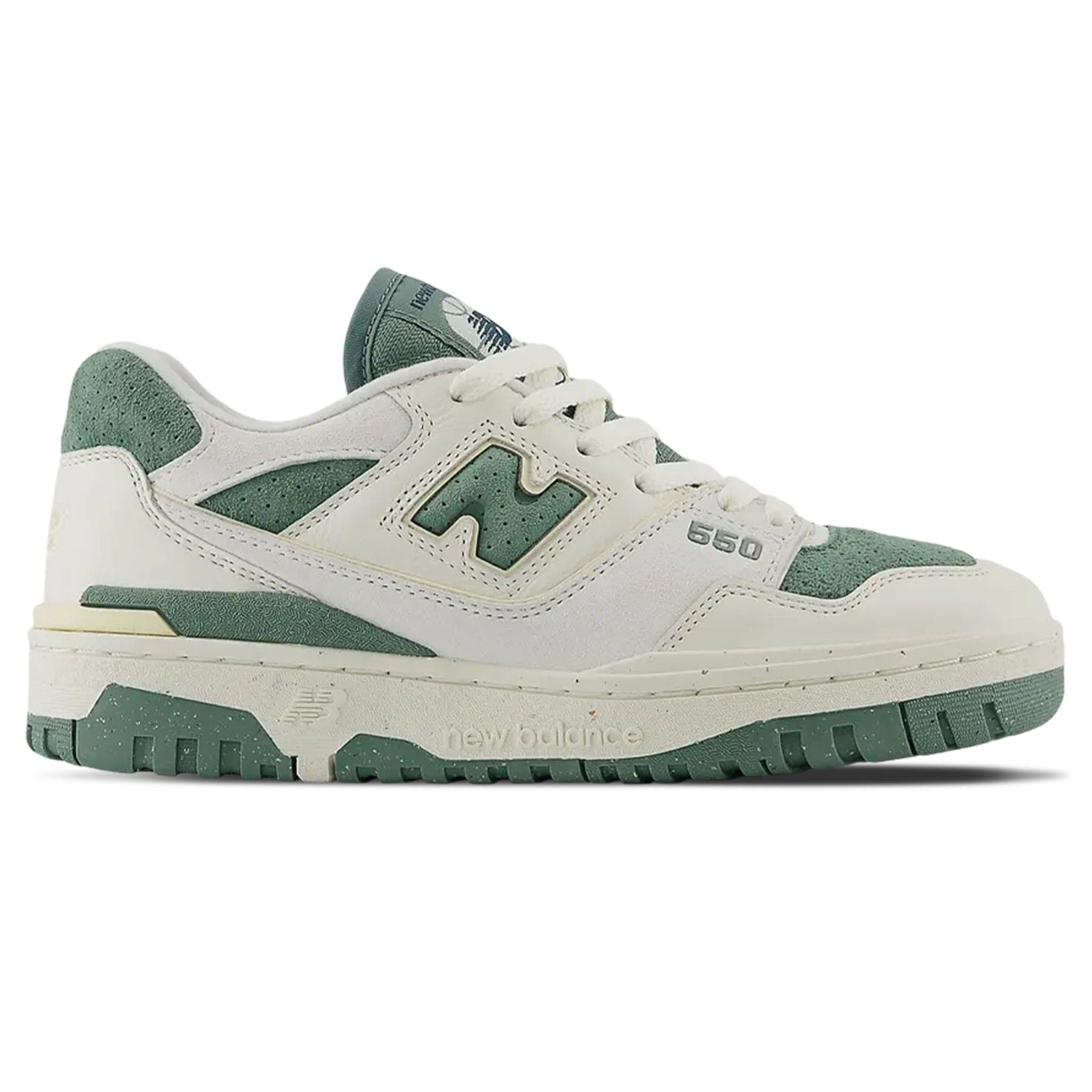 New Balance 550 Wmns 'Sea Salt Dark Juniper' — UK 3.5 | EU 36 | US 5.5 — Side View