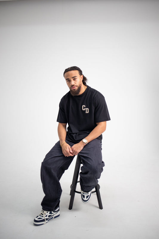 Cardair CD Logo T Shirt - Black — XS — Side View
