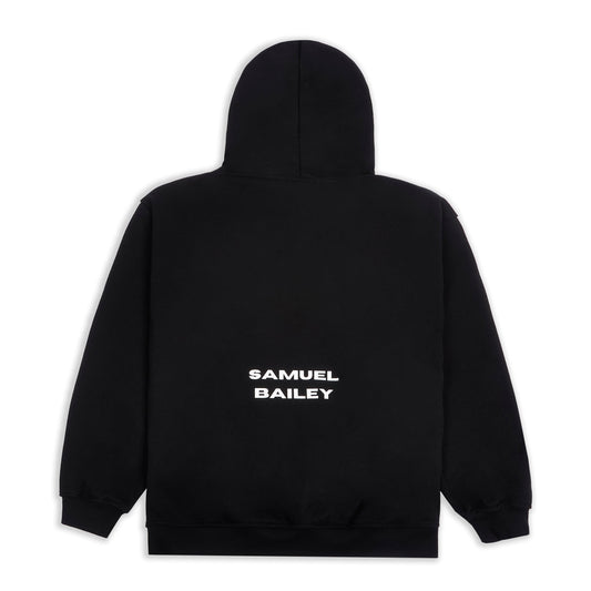 Samuel Bailey Black Custom Hoodie — S — Side View