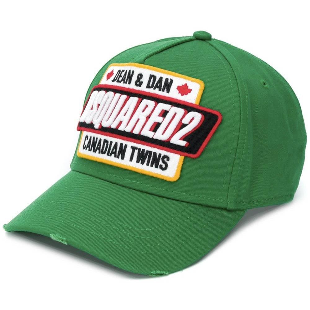 DSQUARED2 Logo Patch Cap Green — Front View