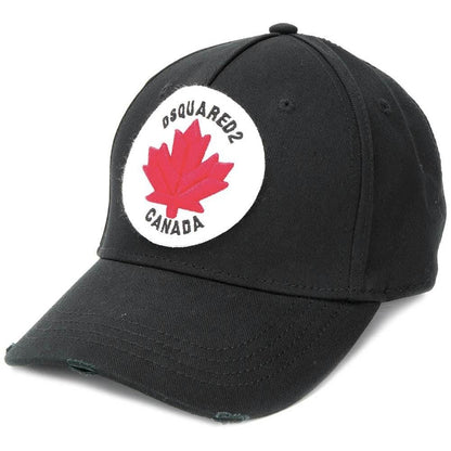 DSQUARED2 Logo Patch Cap Black — Front View