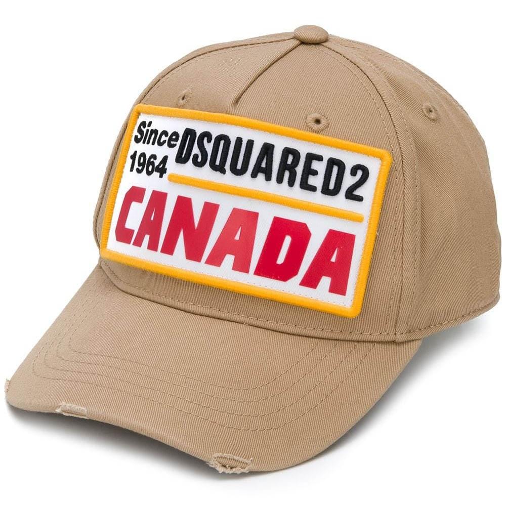DSQUARED2 Canada Baseball Cap Beige — Front View