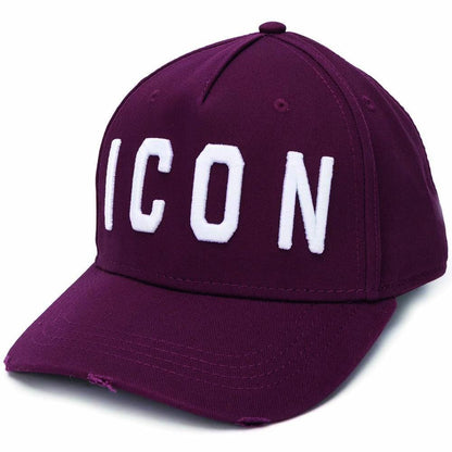 DSQUARED2 Icon Baseball Cap Dark Red — Front View