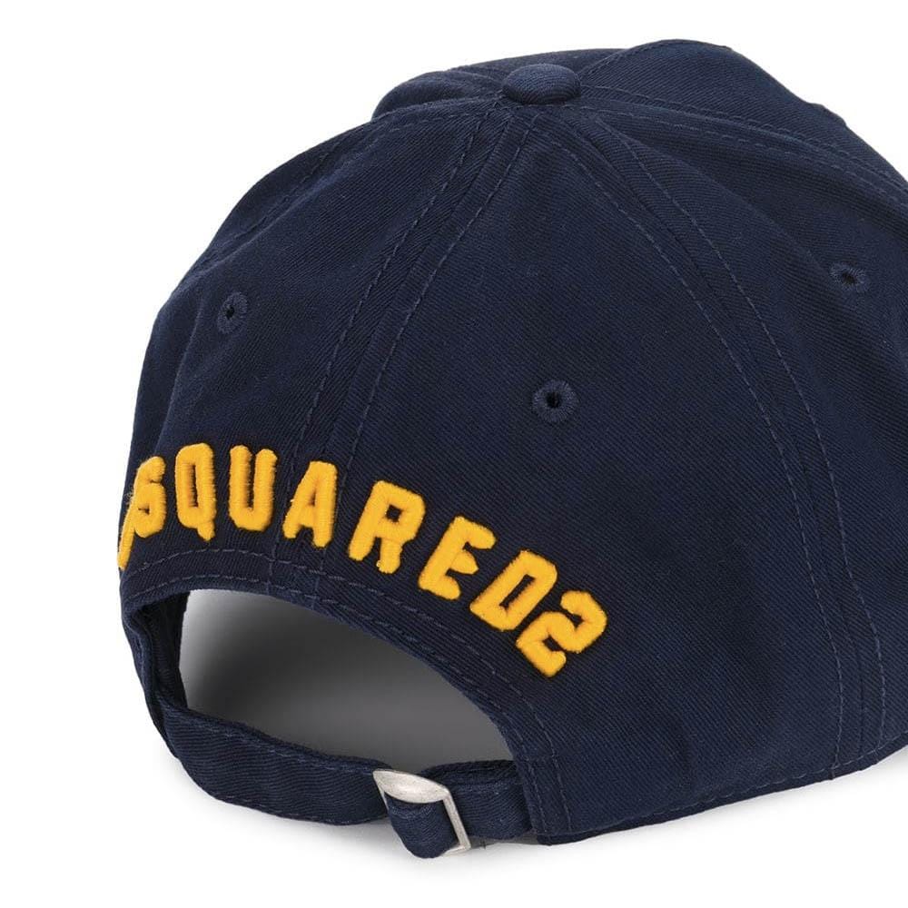DSQUARED2 ICON Embroidered Baseball Cap Navy — Side View