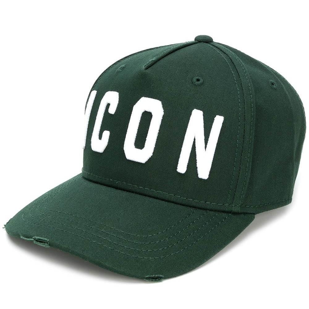 DSQUARED2 Icon Baseball Cap Green — Front View