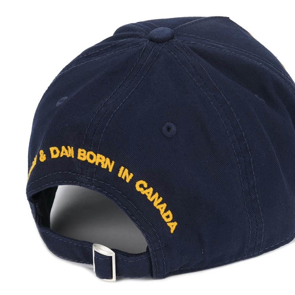 DSQUARED2 Canadian Patch Baseball Cap Navy — Side View