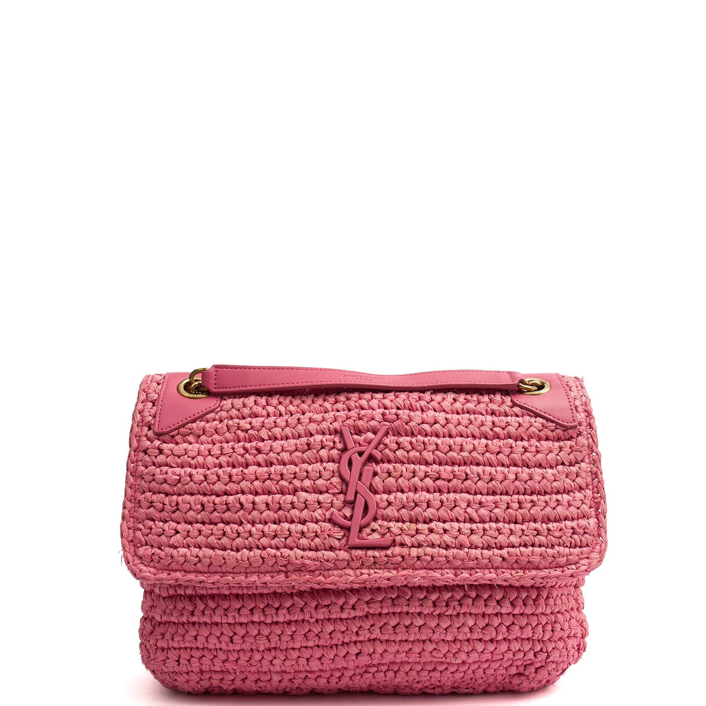 Saint Laurent Shoulder Bag Niki - Medium in Pink, Raffia — Alternate View 10