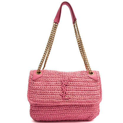 Saint Laurent Shoulder Bag Niki - Medium in Pink, Raffia — Alternate View 23