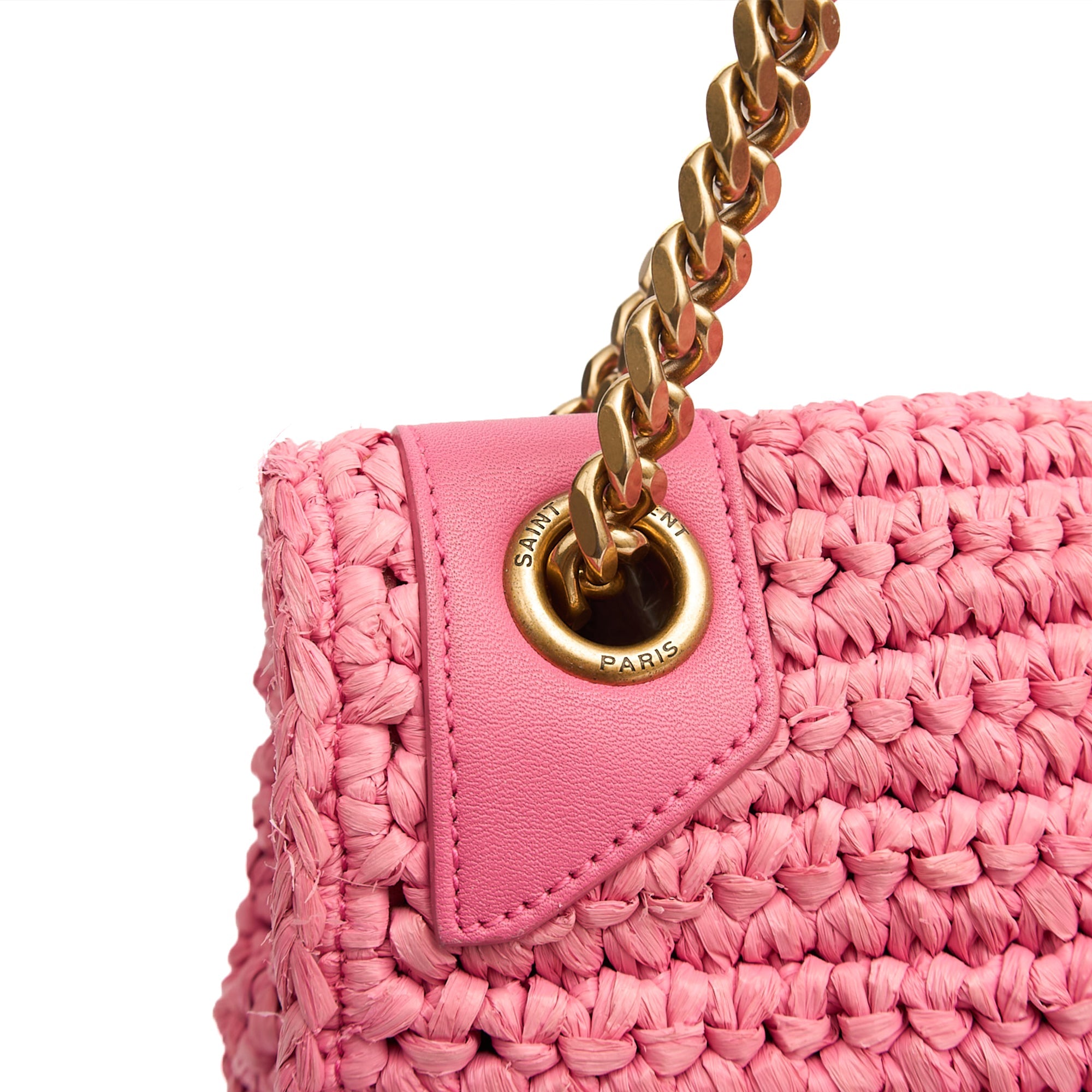 Saint Laurent Shoulder Bag Niki - Medium in Pink, Raffia — Alternate View 7