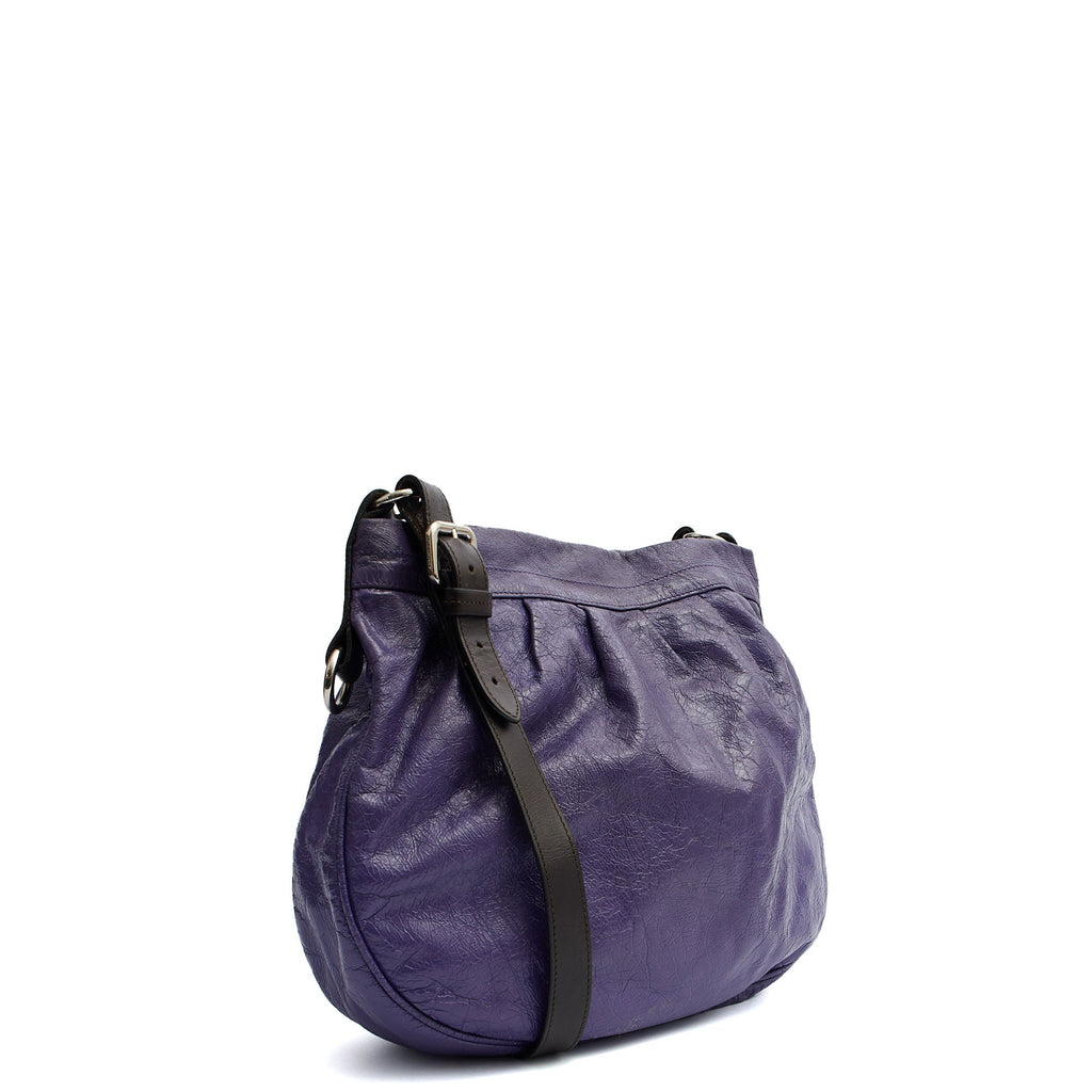 Mulberry Tote Mitzy Hobo in Purple, Patent Leather — Back View