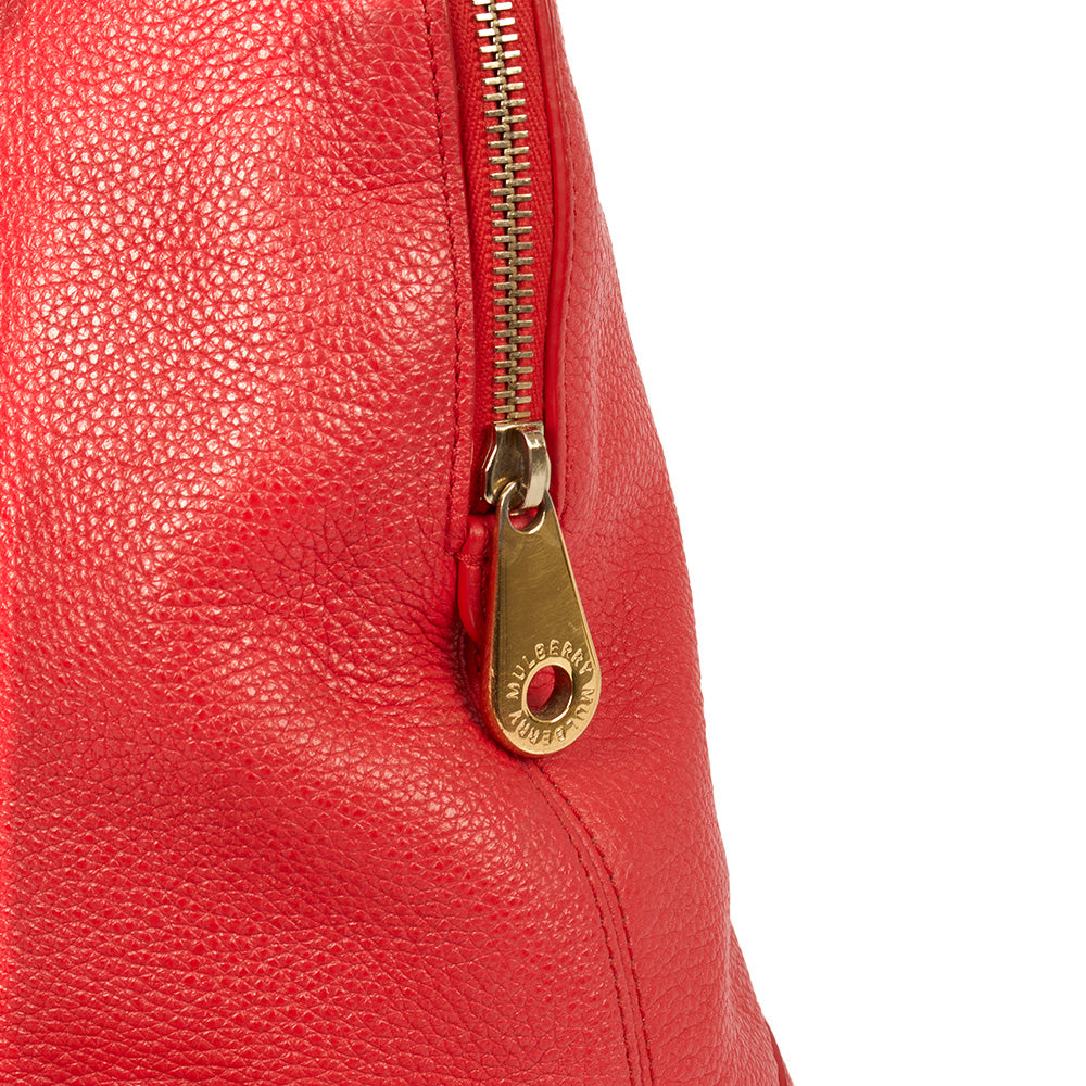 Mulberry Top Handle Pembridge in Red, Calfskin Leather — Detail View