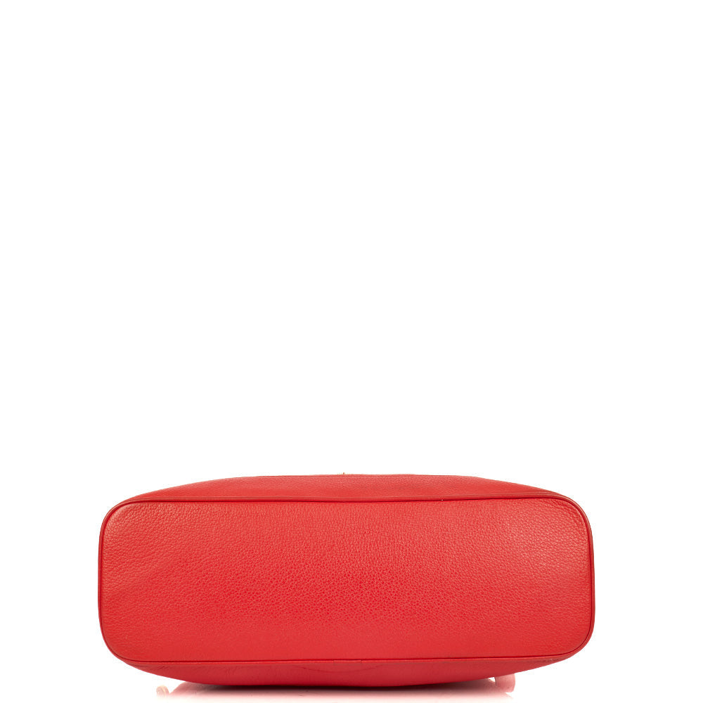 Mulberry Top Handle Pembridge in Red, Calfskin Leather — Top View