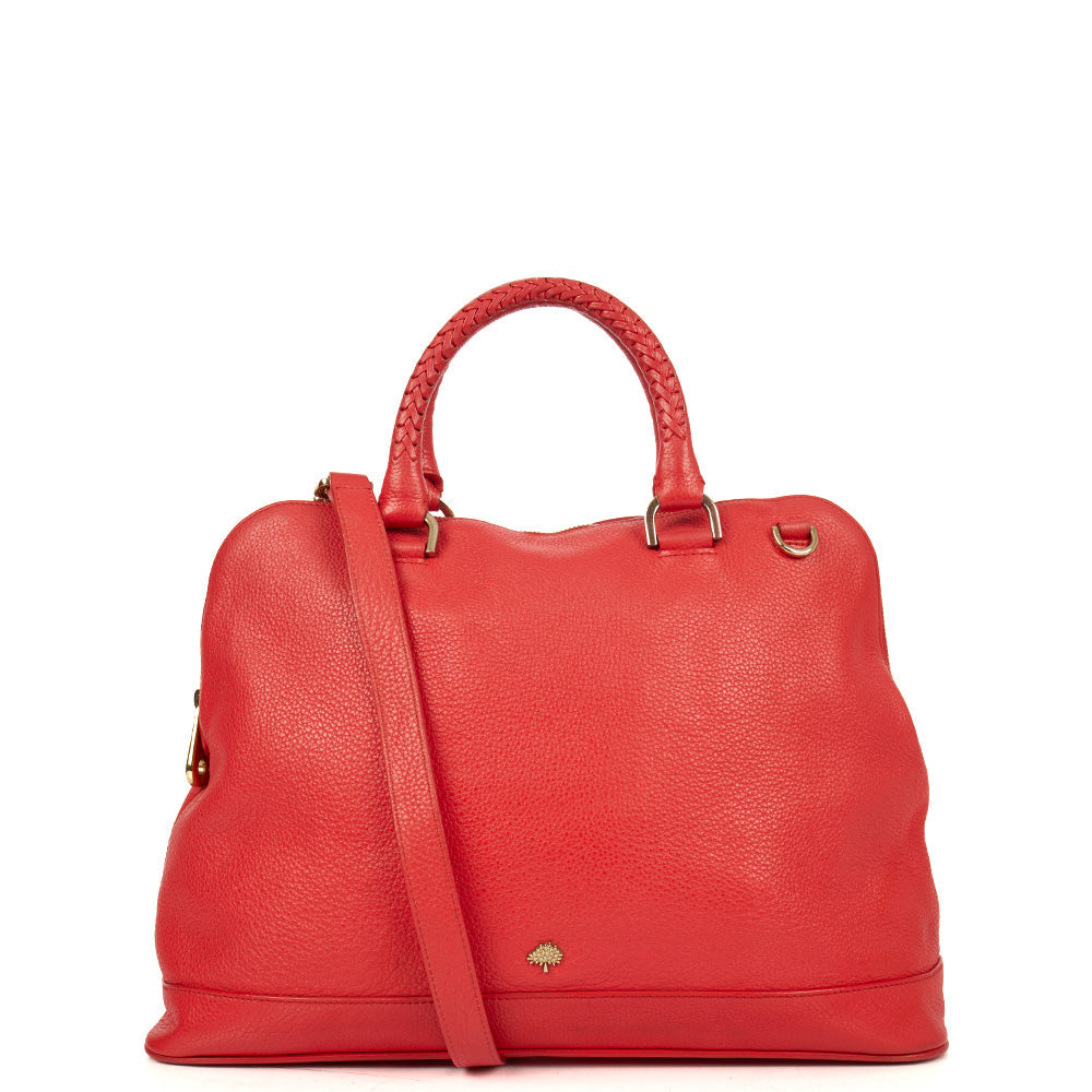 Mulberry Top Handle Pembridge in Red, Calfskin Leather — Front View