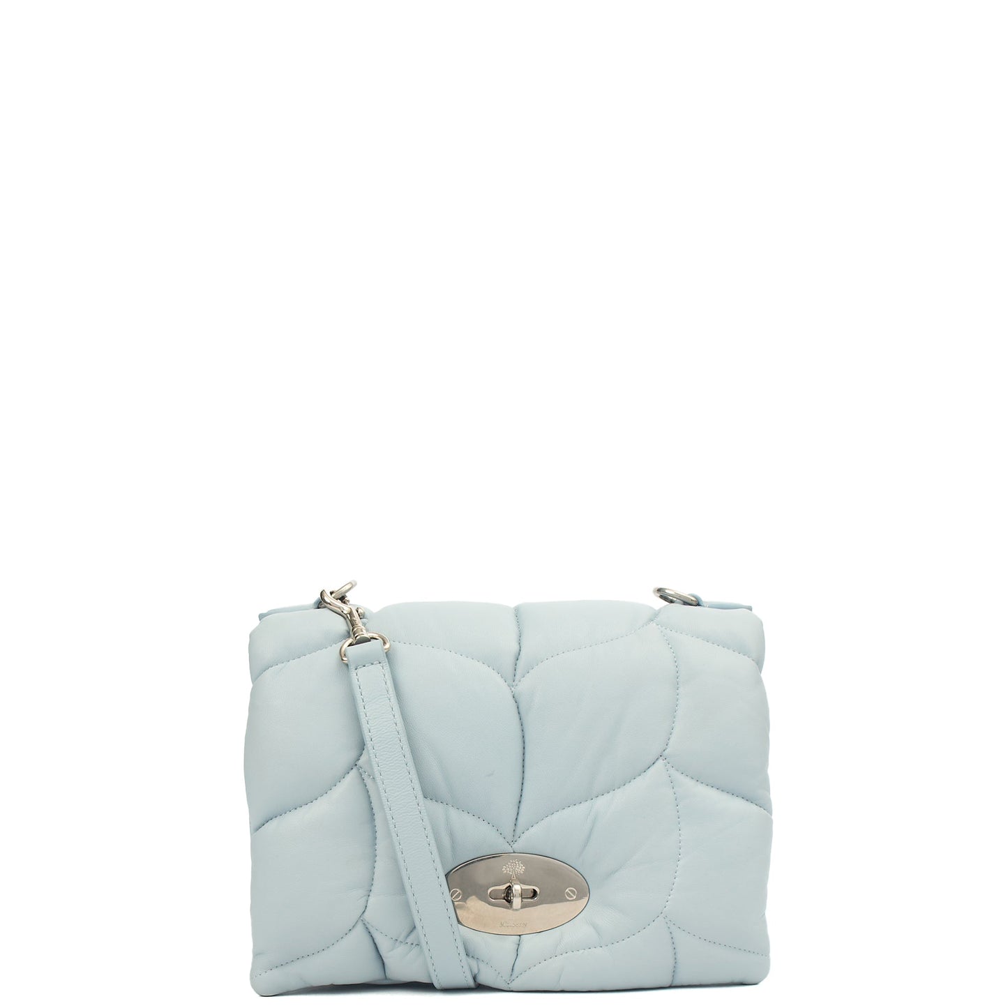 Mulberry Cross Body Little Softie in Poplin Blue, Leather — Front View