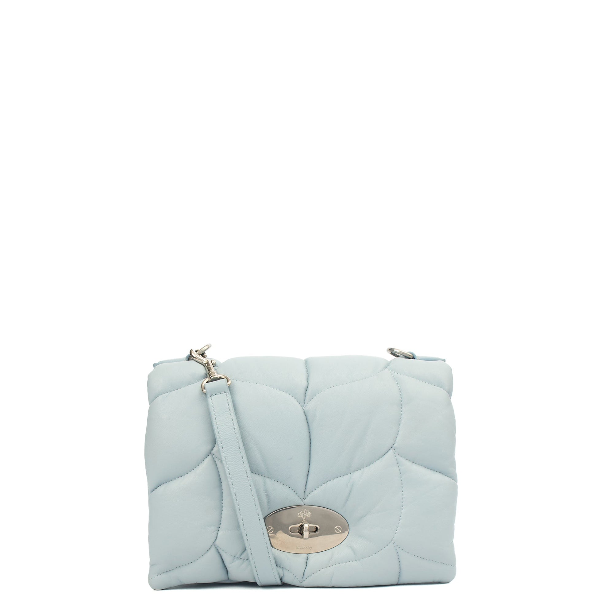 Mulberry Cross Body Little Softie in Poplin Blue, Leather — Front View