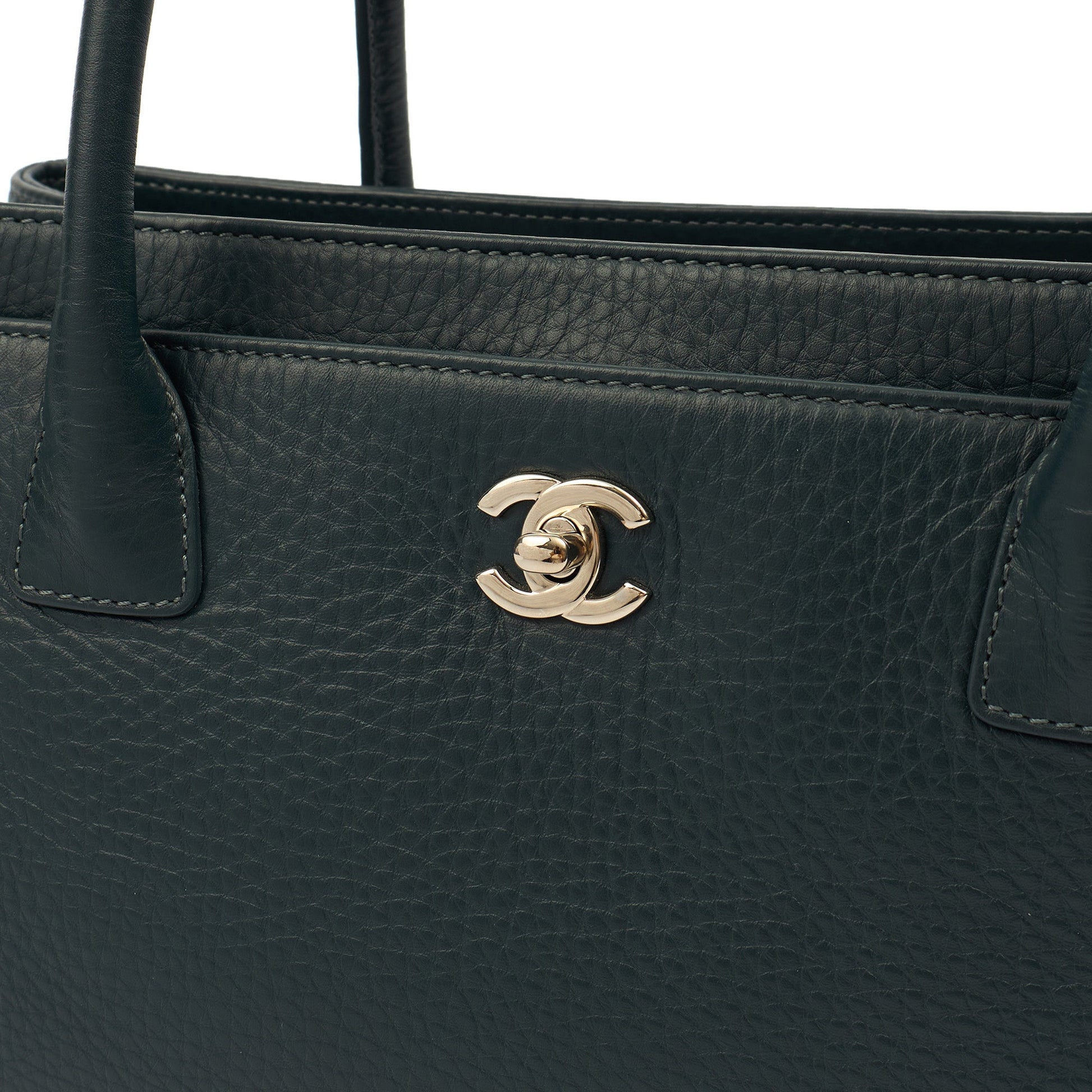 Chanel Tote Executive Cerf Tote- Small in Blue, Calfskin Leather — Alternate View 11