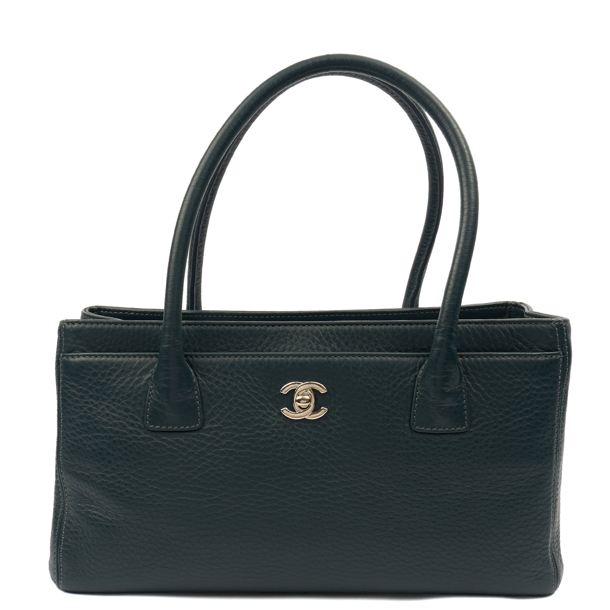 Chanel Tote Executive Cerf Tote- Small in Blue, Calfskin Leather — Alternate View 10
