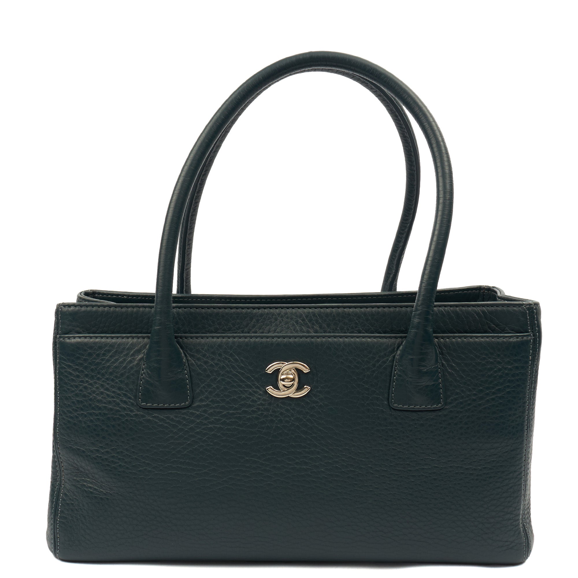 Chanel Tote Executive Cerf Tote- Small in Blue, Calfskin Leather — Alternate View 10