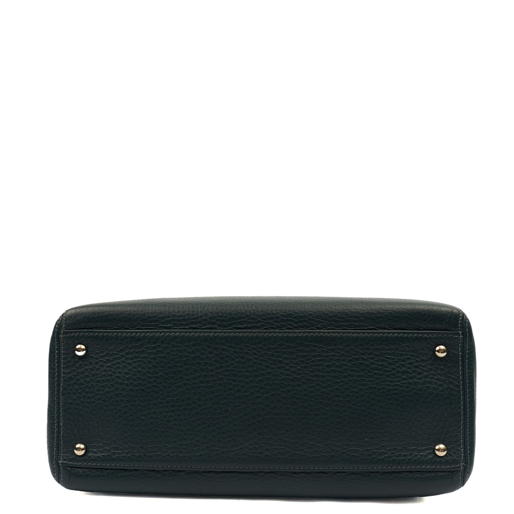 Chanel Tote Executive Cerf Tote- Small in Blue, Calfskin Leather — Lifestyle View