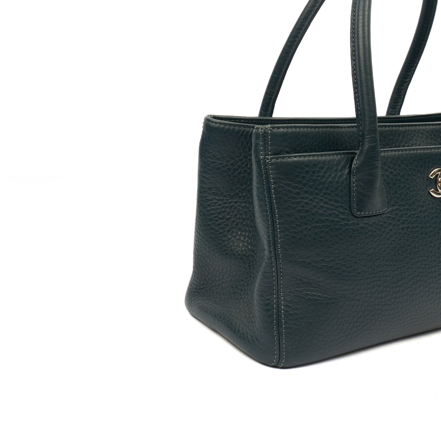 Chanel Tote Executive Cerf Tote- Small in Blue, Calfskin Leather — Alternate View 8