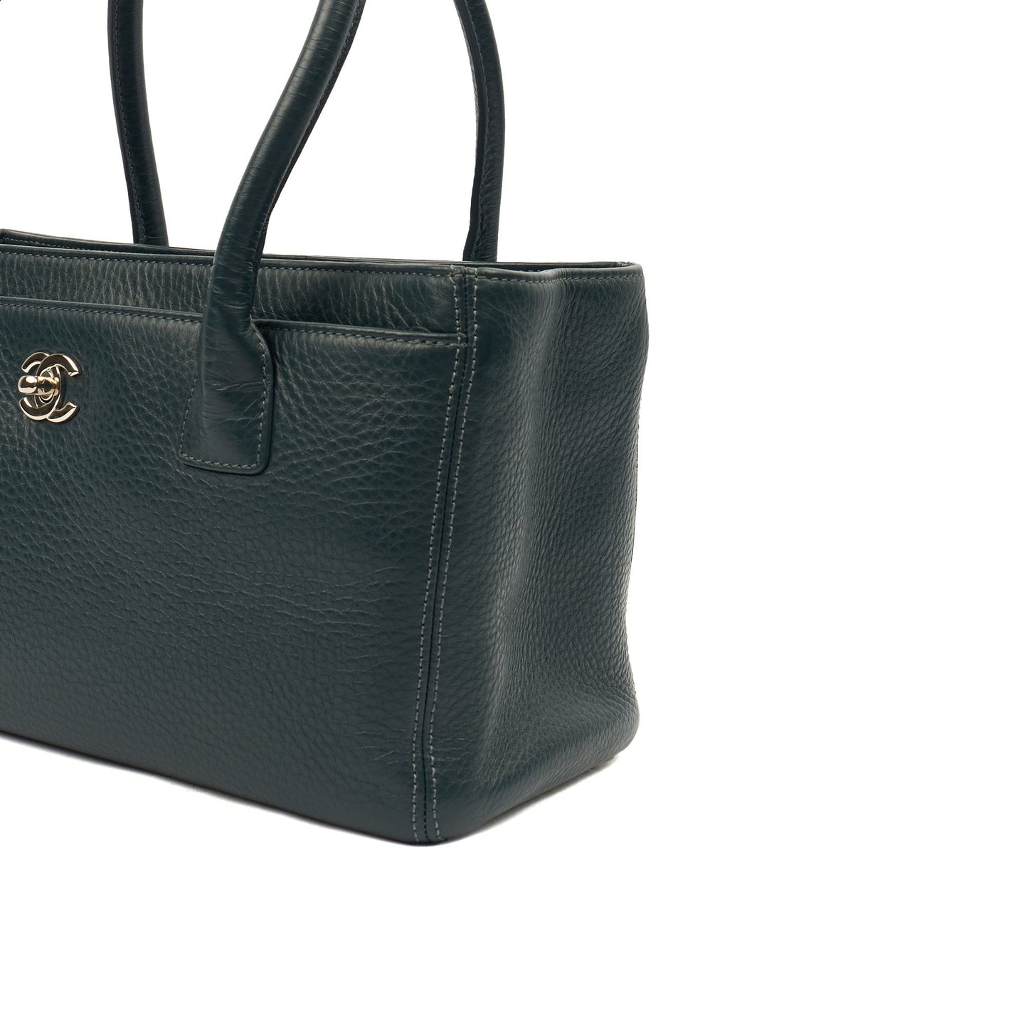 Chanel Tote Executive Cerf Tote- Small in Blue, Calfskin Leather — Alternate View 7