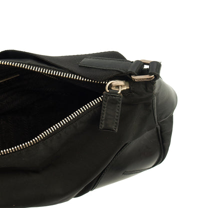 Prada Shoulder Bag Shoulder Bag in Black, Nylon — Detail View