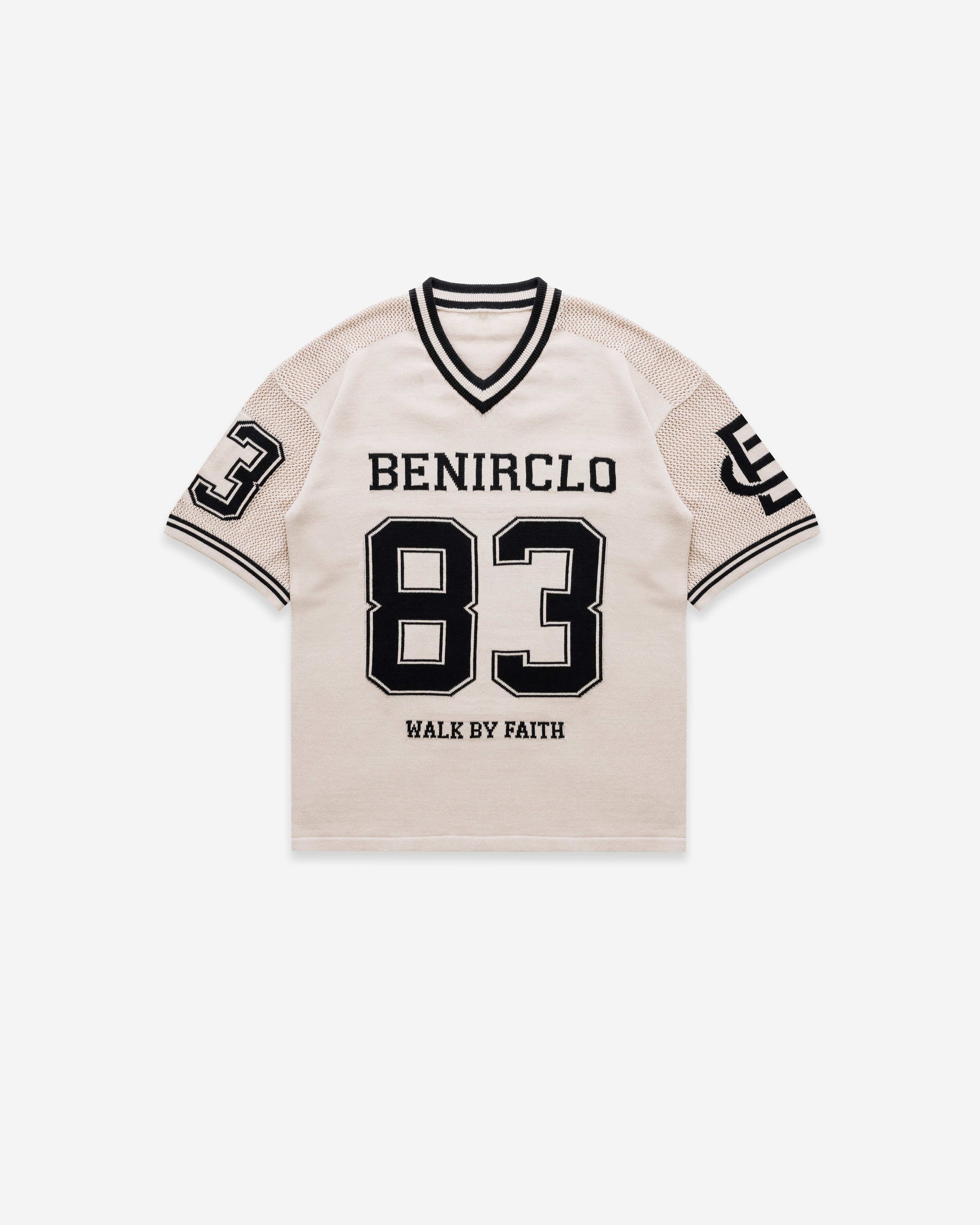 Benir Clothing God’s Timing 83 knit Jersey - Cream — XS — Front View
