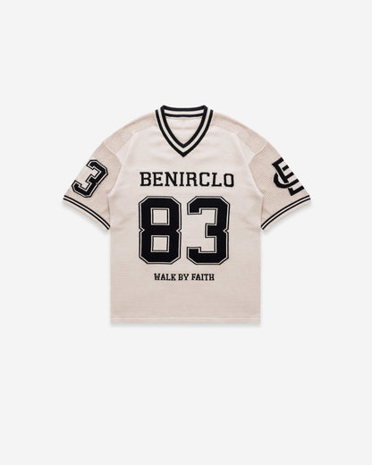 Benir Clothing God’s Timing 83 knit Jersey - Cream — XS — Front View