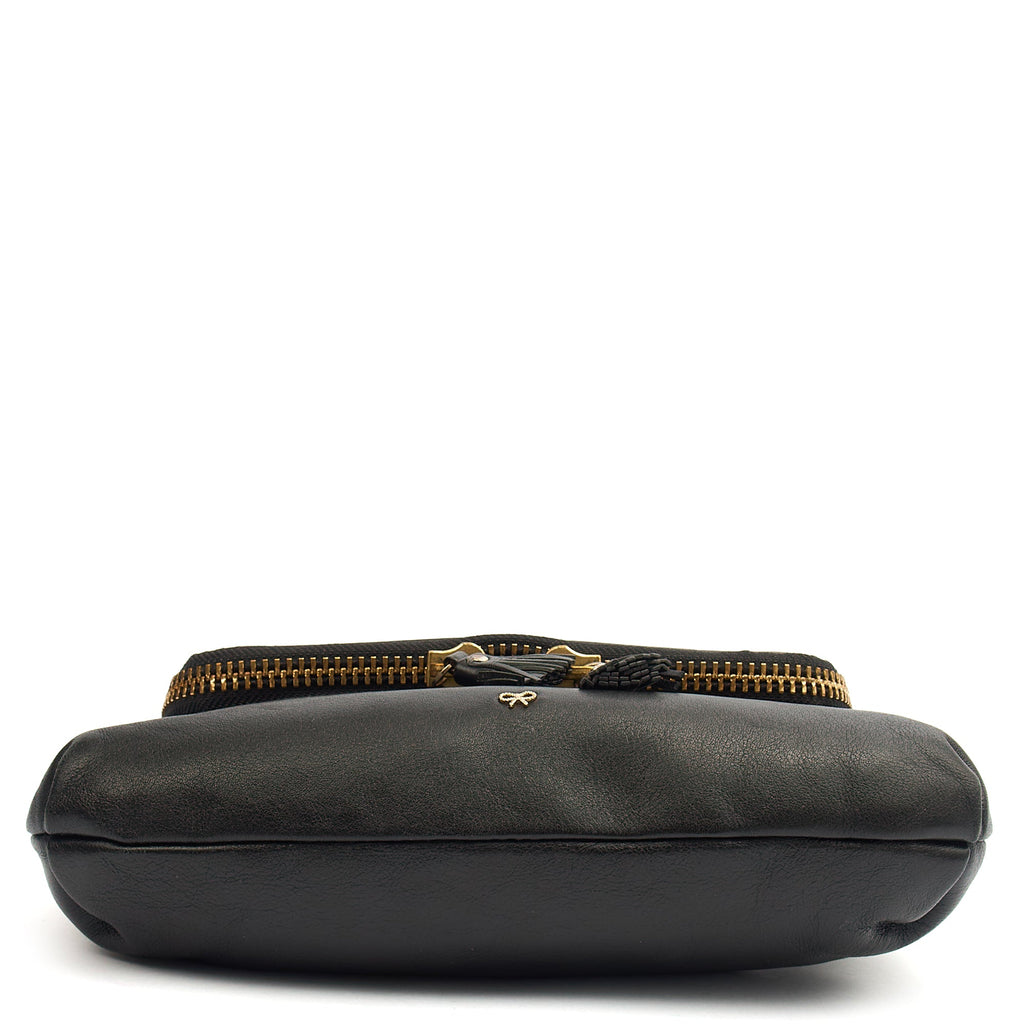 Anya Hindmarch Cross Body Maxi Zip Crossbody in Black, Leather — Alternate View 10