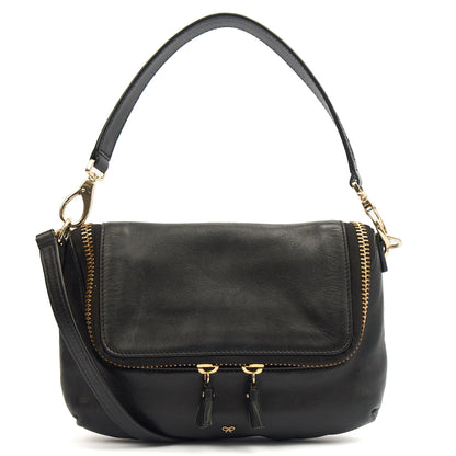 Anya Hindmarch Cross Body Maxi Zip Crossbody in Black, Leather — Alternate View 13