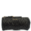 Miu Miu Clutch Matelasse Clutch in Black, Exotic Effect Leather — Front View
