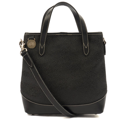 Mulberry Tote Vintage Tote  in Black, Scotchgrain — Top View