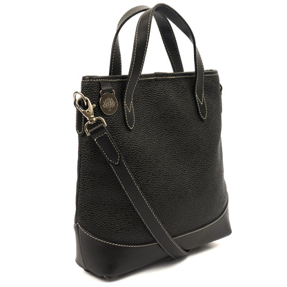 Mulberry Tote Vintage Tote  in Black, Scotchgrain — Back View