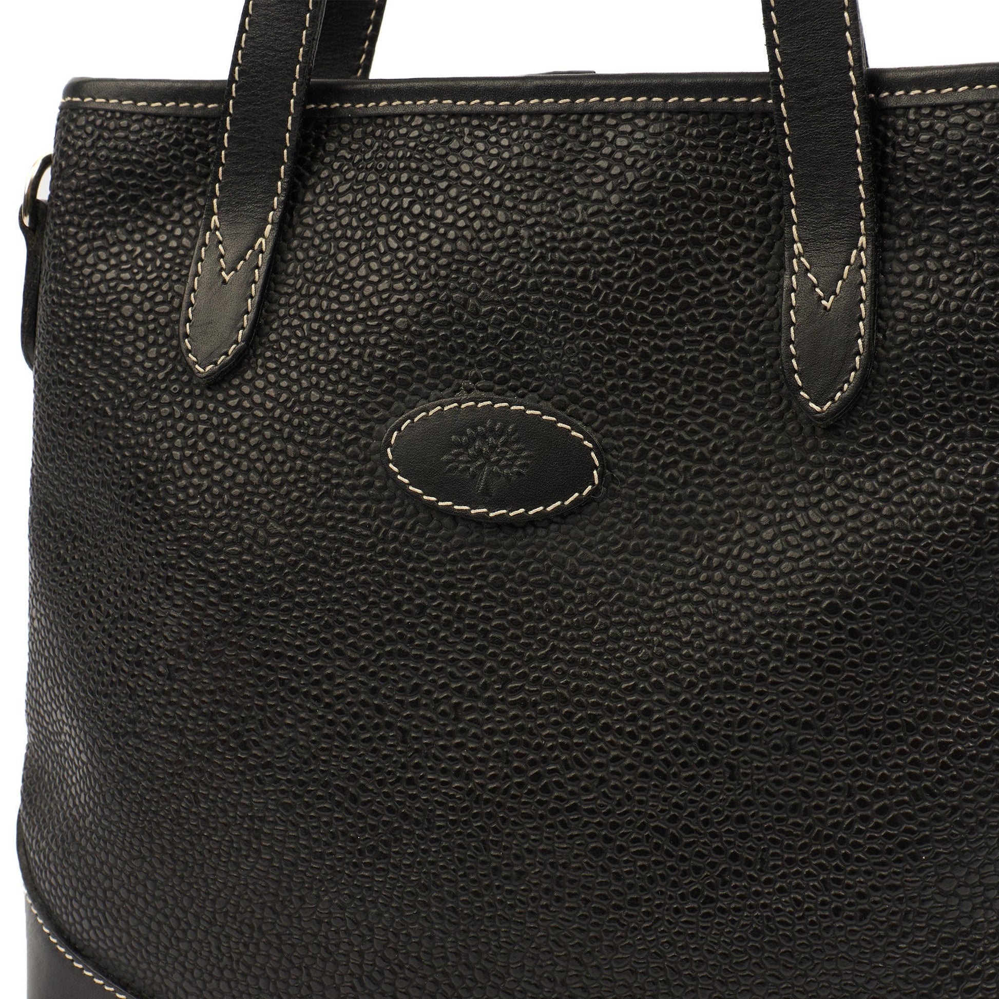 Mulberry Tote Vintage Tote  in Black, Scotchgrain — Alternate View 7