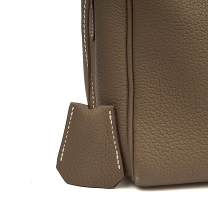 Hermes Kelly Messenger in Etoupe, Togo Leather — Alternate View 10