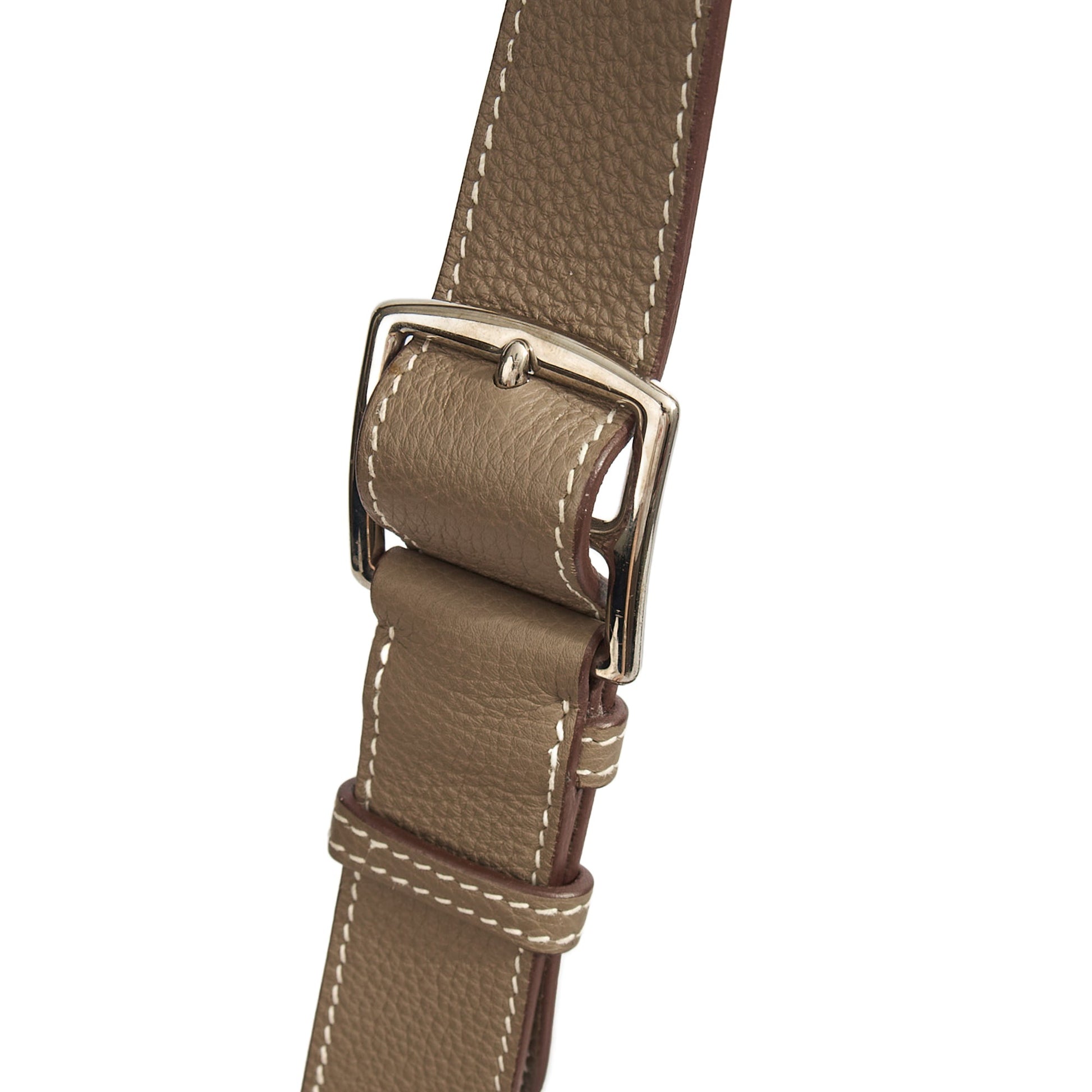Hermes Kelly Messenger in Etoupe, Togo Leather — Alternate View 12