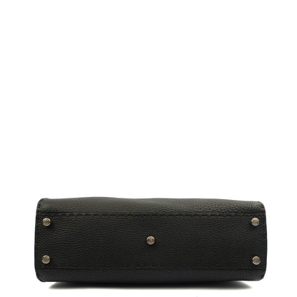 Fendi Tote Peekaboo - Medium in Black, Leather — Top View