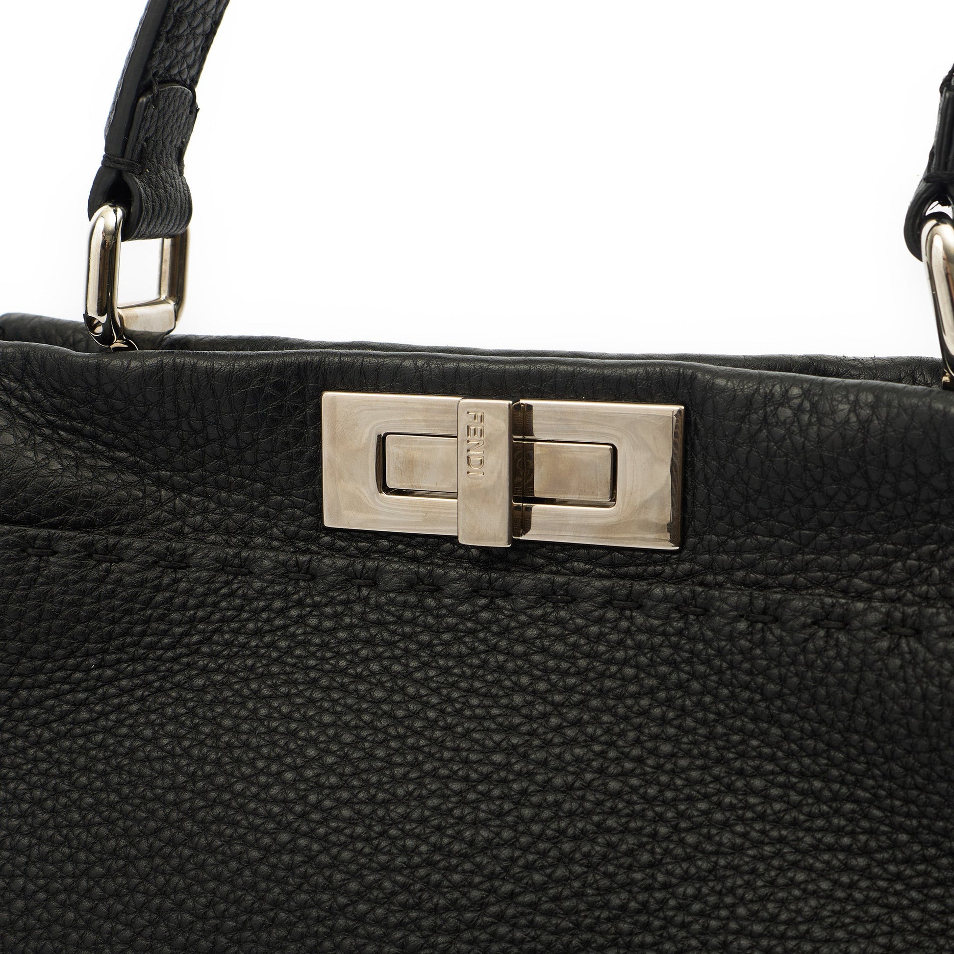 Fendi Tote Peekaboo - Medium in Black, Leather — Alternate View 12
