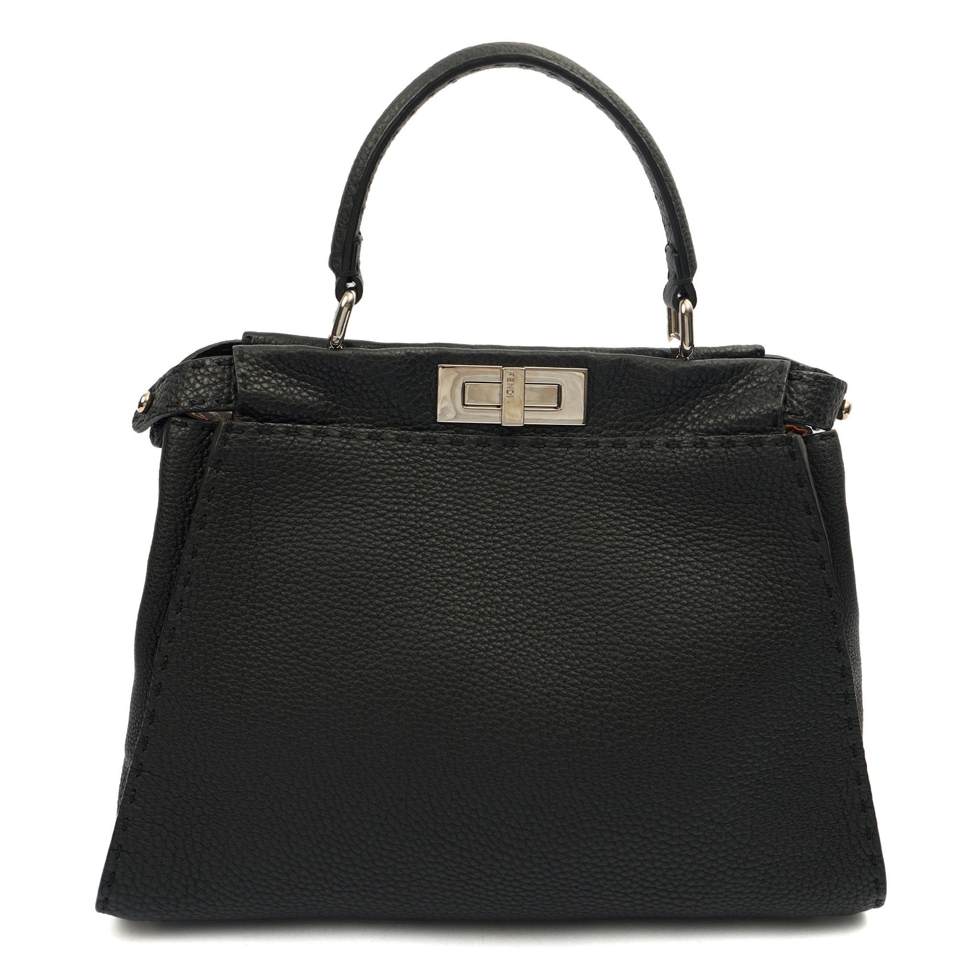 Fendi Tote Peekaboo - Medium in Black, Leather — Alternate View 7