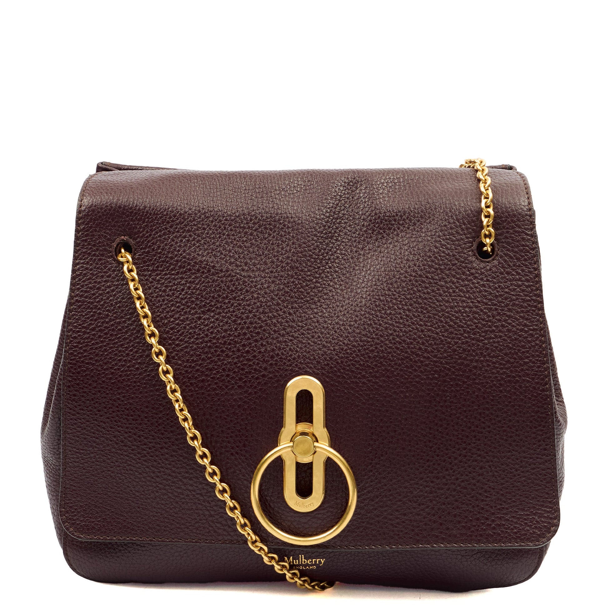 Mulberry Satchel Amberley in Oxblood, Leather — Front View