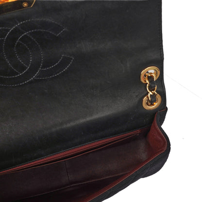 Chanel Shoulder Bag Flap Bag in Black, Fabric — Alternate View 11