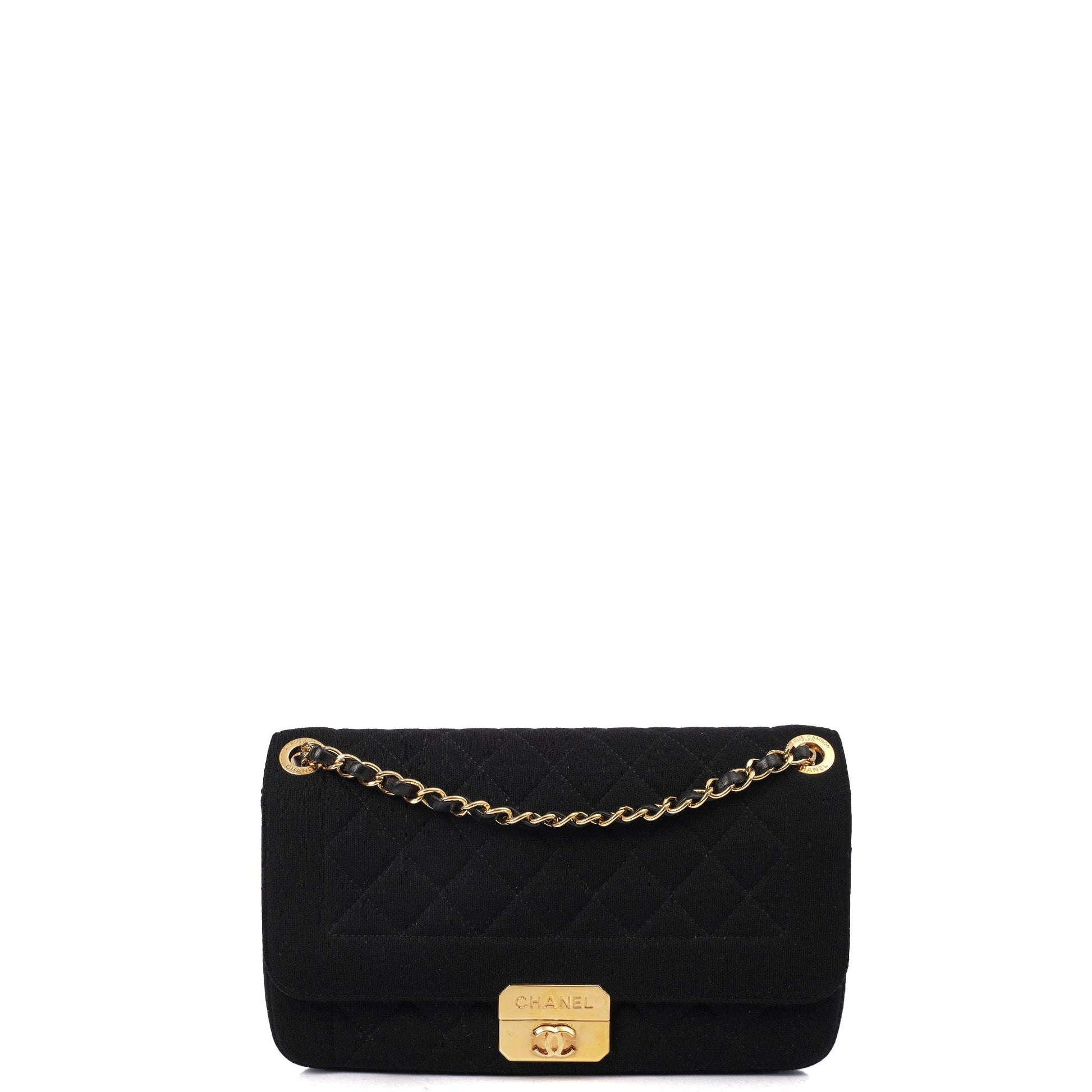Chanel Shoulder Bag Flap Bag in Black, Fabric — Alternate View 13