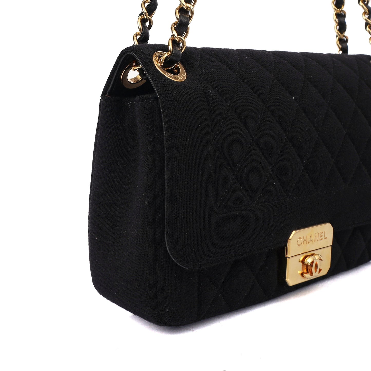 Chanel Shoulder Bag Flap Bag in Black, Fabric — Alternate View 20