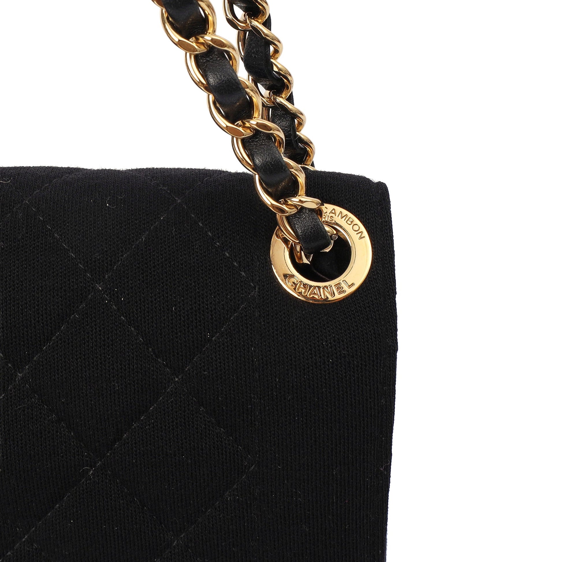 Chanel Shoulder Bag Flap Bag in Black, Fabric — Alternate View 22