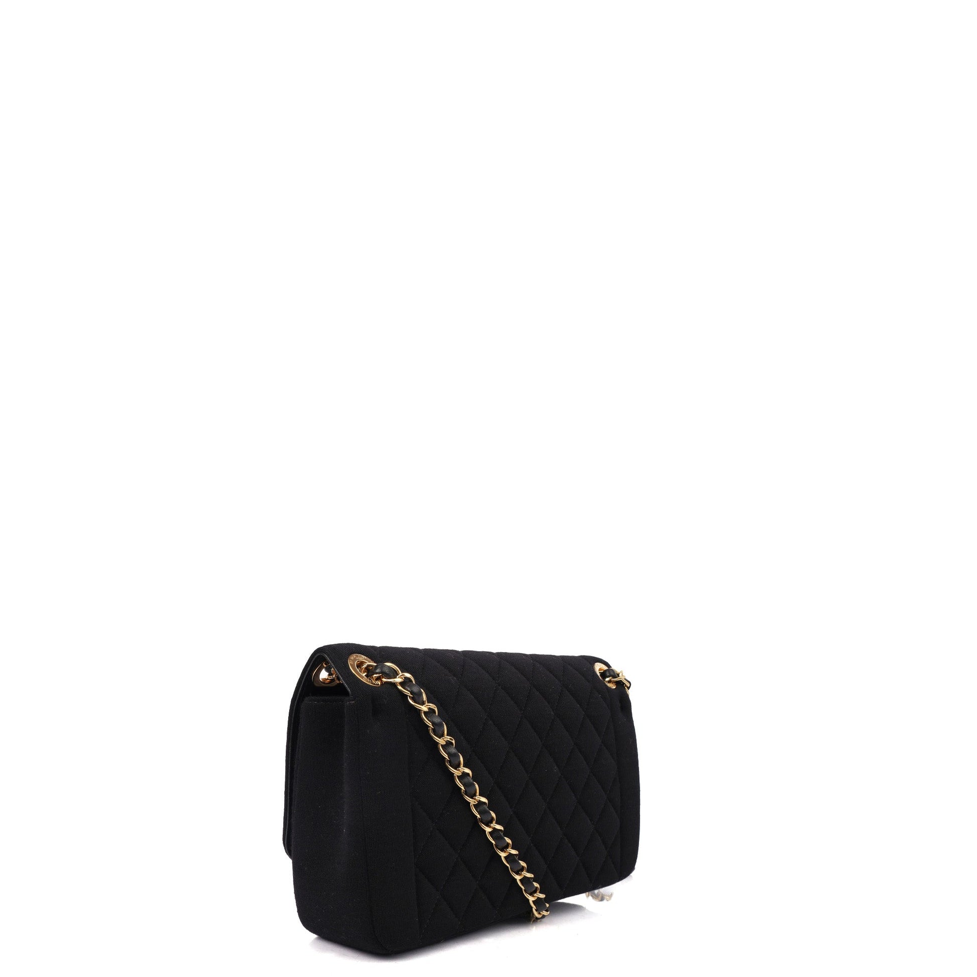 Chanel Shoulder Bag Flap Bag in Black, Fabric — Alternate View 14