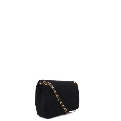 Chanel Shoulder Bag Flap Bag in Black, Fabric — Alternate View 14