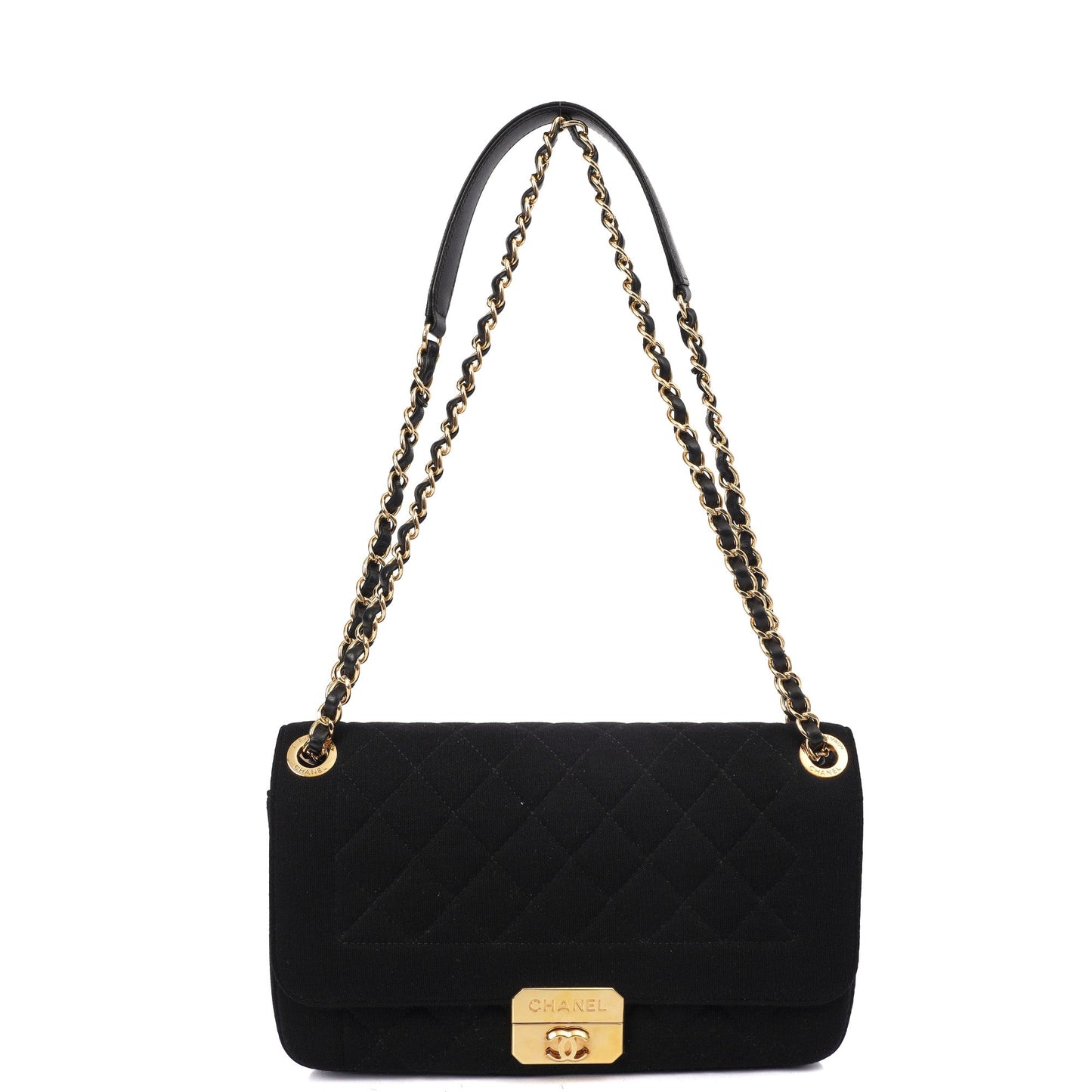 Chanel Shoulder Bag Flap Bag in Black, Fabric — Alternate View 7