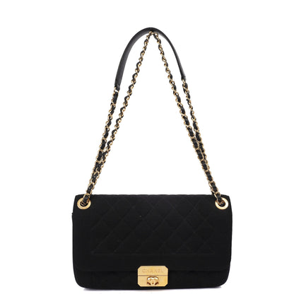 Chanel Shoulder Bag Flap Bag in Black, Fabric — Alternate View 7
