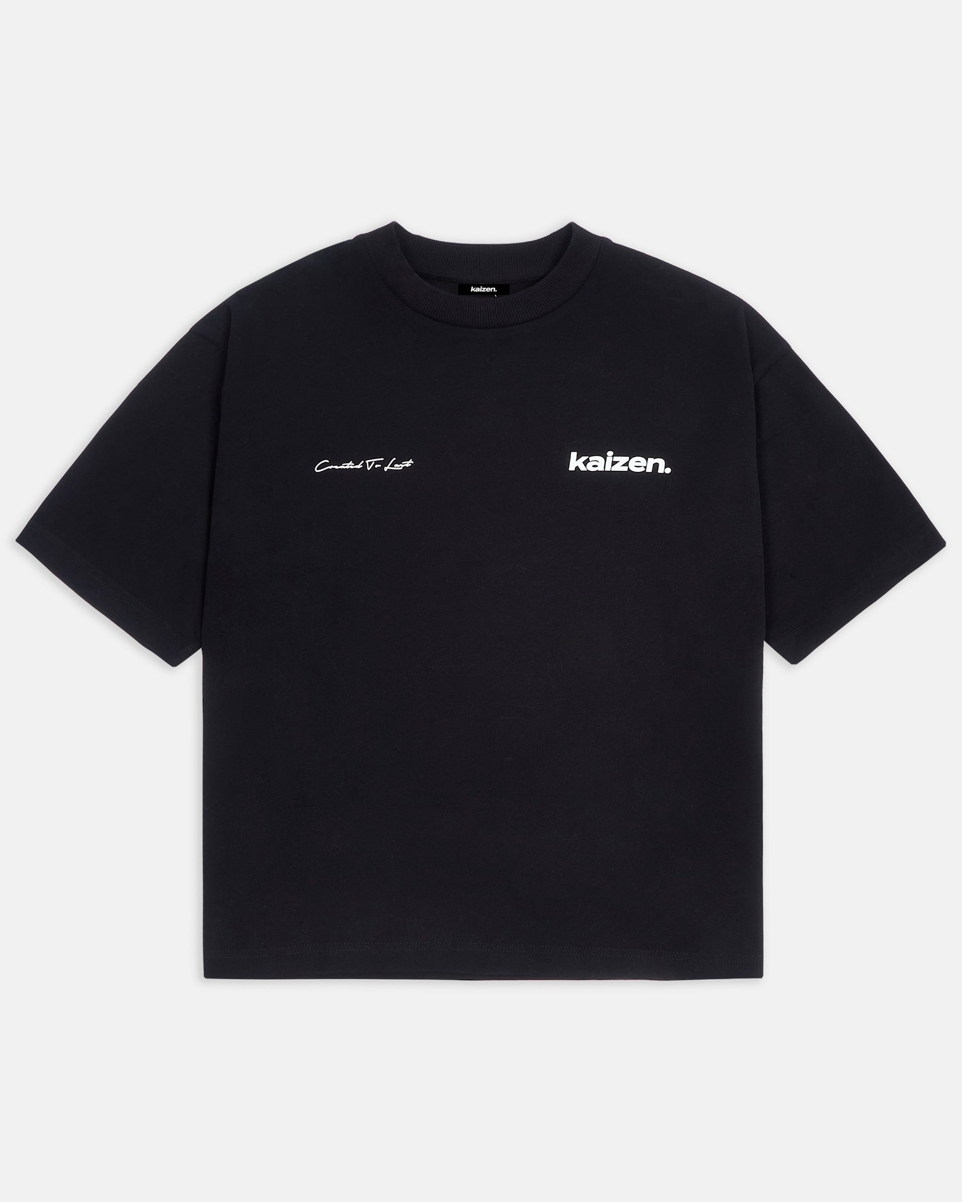 KAIZEN MARKET ARCH TEE BLACK — XS — Side View