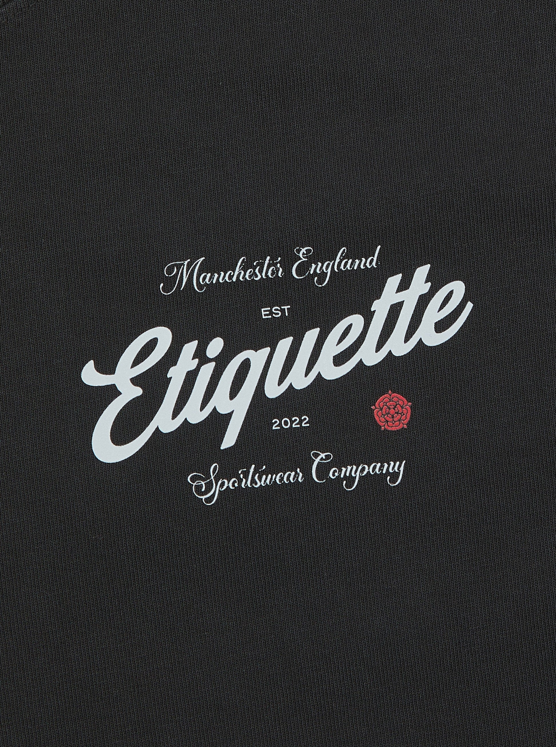 Etiquette The Rose Tee 'Black' — Faded Black — Size S — Detail View